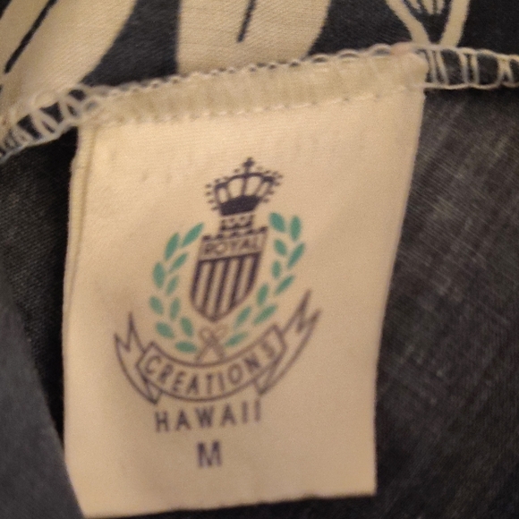 Chic Dark Gray and White Leaf Print Midi Dress Made In Hawaii B24 X - Picture 2 of 9